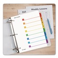 Binders | Cardinal 60818 11 x 8.5 OneStep Printable Table of Contents and 1 to 8 Dividers - White/Assorted Tabs (8/Set) image number 3