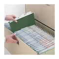 File Folders | Smead 64036 1/3-Cut Tabs Letter Size TUFF Hanging Folders with Easy Slide Tab - Standard Green (20/Box) image number 6