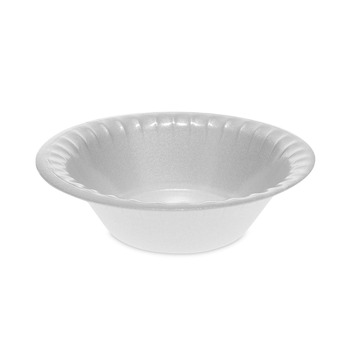 BOWLS AND PLATES | Pactiv Corp. YTK100120000 Laminated Foam Dinnerware, Bowl, 12 Oz, 6-in Dia, White, 1,000/carton