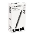 Pens | uni-ball 60025 Extra-Fine 0.5 mm Stick Deluxe Roller Ball Pen - Black Ink Metallic Gray/Black Barrel (1-Dozen) image number 0