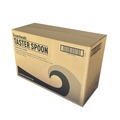 Cutlery | Boardwalk BWKSPOONBLPPIW Mediumweight Individually Wrapped Polypropylene Plastic Spoon Cutlery - Black (1000/Carton) image number 2
