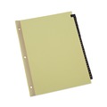 Dividers & Tabs | Universal UNV20822 Deluxe Preprinted Simulated Leather 1-to-31 Tab Dividers with Gold Printing - Buff (1 Set) image number 0