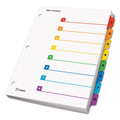 Binders | Cardinal 60818 11 x 8.5 OneStep Printable Table of Contents and 1 to 8 Dividers - White/Assorted Tabs (8/Set) image number 1