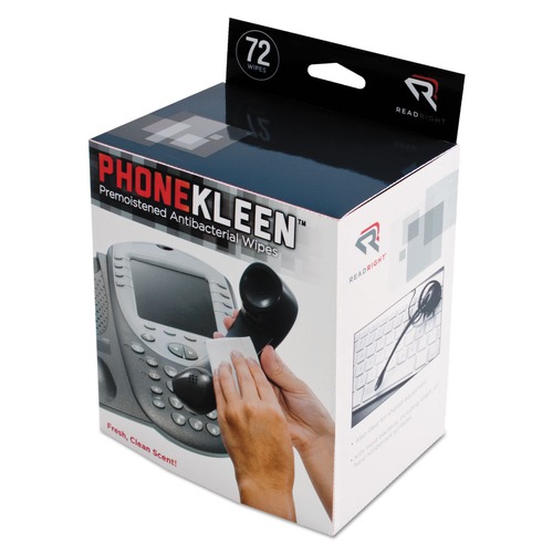 All-Purpose Cleaners | Read Right RR1303 5 x 5 PhoneKleen Cloth Wet Wipes (72/Box) image number 0