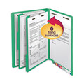 File Folders | Smead 26837 Colored End Tab Classification Folders with Six Fasteners - Letter, Green (10/Box) image number 1