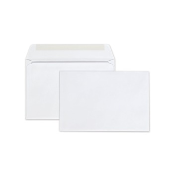 Quality Park QUA37113 6 x 9 Hub Flap Gummed Closure Open-Side Booklet Envelope - White (100/Box)