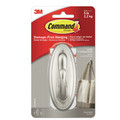 Wall Racks & Hooks | Command 17053BN-ES 5 lbs. Capacity Large Plastic Decorative Hooks - Silver (1/Pack) image number 0