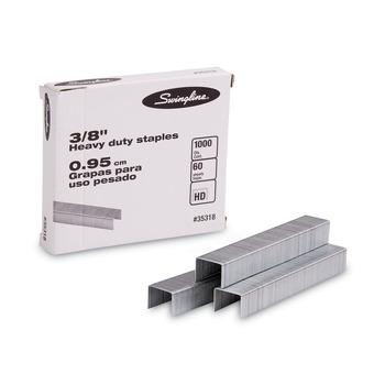 Swingline S7035318E 0.38 in. Leg 0.5 in. Crown S.F. 13 Heavy-Duty Steel Staples (1000/Box)