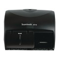 Paper Towel Holders | Boardwalk WP98053 Boardwalk Xtra 11.13 in. x 7.38 in. x 8.88 in. 2-Roll Controlled Bath Tissue Dispenser - Translucent Black (1/Carton) image number 1