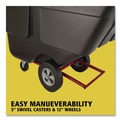 Trash & Waste Bins | Rubbermaid Commercial FG131400BLA Rotomolded Plastic Rectangular 850 lbs. Capacity Tilt Truck - Black image number 5