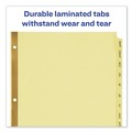 Just Launched | Avery 11307 11 in. x 8.5 in. 12-Tab Preprinted Laminated Jan. to Dec. Tab Dividers with Gold Reinforced Binding Edge - Buff (1-Set) image number 5