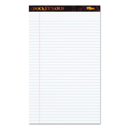 Notebooks & Pads | TOPS 63990 Docket Gold 8.5 in. x 14 in. Wide/Legal Ruled Perforated Pads (12/Pack) image number 0