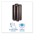 Trash Bags | Boardwalk X8046SKKR01 40 in. x 46 in. 45 gal. 1.2 mil Recycled Low-Density Polyethylene Can Liners - Black (100/Carton) image number 2