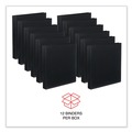 Binders | Universal UNV20741PK 11 x 8.5 1 in. Capacity Slant D-Ring View Binder, 3 Rings - Black (12/Carton) image number 6
