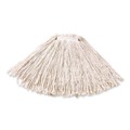 Mops | Rubbermaid Commercial FGF11600WH00 12-Piece 16 oz. Premium Cut-End Cotton Wet Mop Head with 1 in. Orange Band (White) image number 0