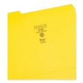 File Folders | Smead 12934 1/3-Cut Tabs Assorted Letter Size 0.75 in. Expansion Reinforced Top Tab Colored File Folders - Yellow (100/Box) image number 2