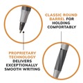 Pens | BIC GSFG11 BLK Round Stic Grip Xtra Comfort Fine 0.8 mm. Stick Ballpoint Pen - Black Ink/Gray/Black Barrel (1-Dozen) image number 5