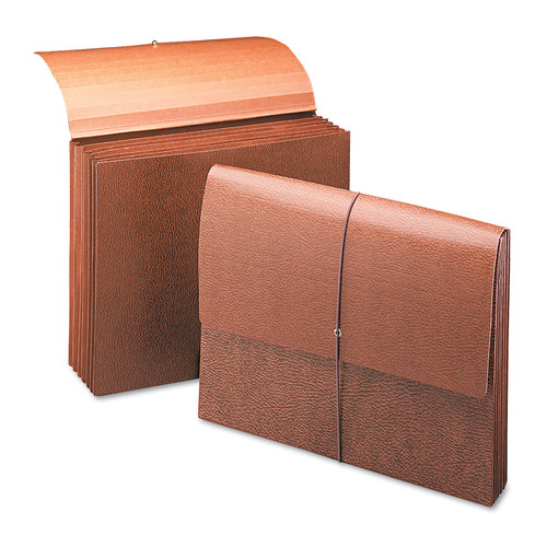 File Folders | Smead 72373 5.25 in. Expansion 6 Section Letter Size Classic Expanding Partition Wallet with Tear Resistant Gusset/Elastic Cord - Redrope image number 0