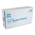 Food Service | AmerCareRoyal R831 5.5 in. Wooden Skewers - Natural (5000/Carton) image number 0