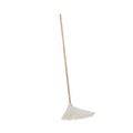 Mops | Boardwalk BWK112R 12 oz. White Rayon Head 48 in. Oak Wood Handle Deck Mops (6/Pack) image number 1