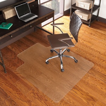 OFFICE CHAIR MATS | ES Robbins 131115 36 in. x 48 in. Heavy Use Rectangular with Lip EverLife Chair Mat for Hard Floors - Clear