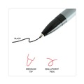 Pens | Universal UNV15613 Medium 1 mm Ballpoint Stick Pen Value Pack - Black Ink, Gray/Black Barrel (60/Pack) image number 4