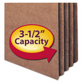 File Folders | Smead 73205 3.5 in. Expansion Letter Size Recycled Top Tab File Pockets - Redrope (25/Box) image number 2