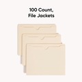 File Folders | Smead 75500 Manila File Jackets, 2-Ply Straight Tab, Letter Size, Manila, 100/box image number 2