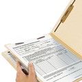 File Folders | Smead 18700 2 in. Expansion 1 Divider 4 Fasteners Legal Size Four-Section Top Tab Classification Folders - Manila (10/Box) image number 4