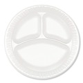 Bowls and Plates | Plastifar 12201 9 in. Diameter 3-Compartment Plate Foam Dinnerware - White (500/Pack) image number 1
