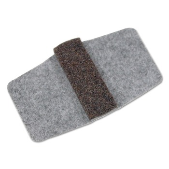 OFFICE CHAIR CASTERS | Master Caster 88458 7.25 in. x 1 in. x 8 in. Wrap Around Felt Floor Savers - Rectangular Gray/Black (16/Pack)