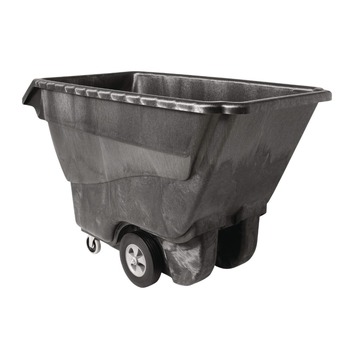 Rubbermaid Commercial FG9T1500BLA 1250 lbs. Capacity Rectangular Structural Foam Tilt Truck - Black