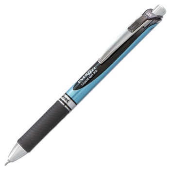 Pentel BLN75-A EnerGel RTX Fine 0.5 millimeter Retractable Gel Pen - Black Ink/Black/Blue Barrel