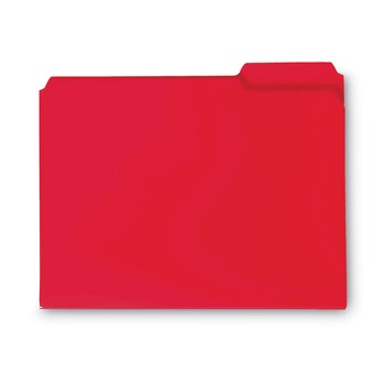 Smead 10501 0.75 in. Expansion Top Tab Poly Colored File Folders - Red/Letter Size (24/Box)