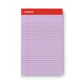 Notebooks & Pads | Universal UNV35854 50-Sheet 5 in. x 8 in. Colored Perforated Writing Pads - Narrow Rule, Orchid (1 Dozen) image number 1