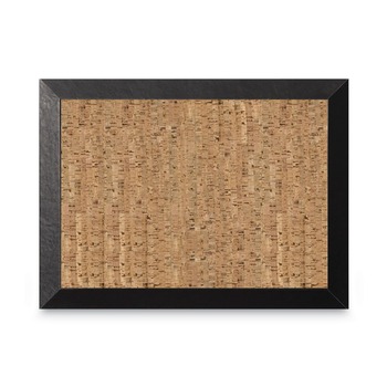 MasterVision SF0722581012 36 in. x 24 in. Natural Cork Bulletin Board - Tan Surface/Black Wood Frame