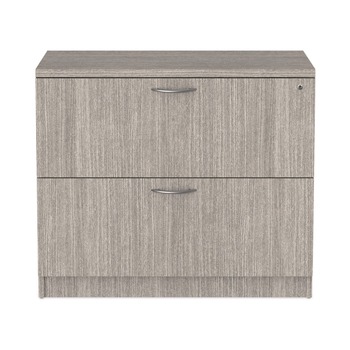 Alera ALEVA513622GY Valencia Series 34 in. x 22.75 in. x 29.5 in. Legal/Letter-Size 2-Drawer Lateral File - Gray