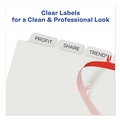 Dividers & Tabs | Avery 11557 Index Maker 11 in. x 8.5 in. 8-Tab Print and Apply Clear Label Dividers - White (50/Box) image number 2