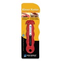Just Launched | San Jamar KK403 Klever Kutter 1 in. Blade 4 in. Plastic Handle 3 Razor Blades Safety Cutter - Red (3/Pack) image number 4
