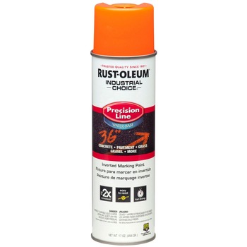 ARTS AND CRAFTS | Rust-Oleum RST203036CT 17 oz. Aerosol Can Industrial Choice Precision Line Marking Paint - Flat Fluorescent Orange (12/Carton)