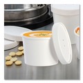 Food Trays, Containers, and Lids | SOLO KHSB12A-2050 12.1 oz 3.6 in. Diameter Flexstyle Plastic Food Lid Container - White (250/Carton) image number 5