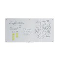 White Boards | U Brands 123U00-01 70 x 35 Glass Dry Erase Board - White Surface image number 2