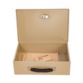 Retail Store Supplies | CONTROLTEK 500123 12.75 in. x 8.25 in. x 4 in. 1-Compartment Heavy Duty Fire Retardant Box - Sand image number 3