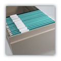 File Folders | Smead 64074 Letter Size 1/5-Cut Tabs Colored Hanging File Folders - Teal (25/Box) image number 3