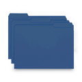 File Folders | Smead 10279 1/3-Cut Tabs Assorted Letter Size 0.75 in. Expansion Interior File Folders - Navy Blue (100/Box) image number 1