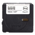 Labels | Brother P-Touch BTAG231 0.47 in. x 13.1 ft. Genuine P-Touch BTAG Label Tapes - Black on White image number 3