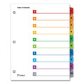 Binders | Cardinal 61018CB 11 x 8.5 OneStep Printable Table of Contents and 1 to 10 Dividers - White/Assorted Tabs (10/Set) image number 0