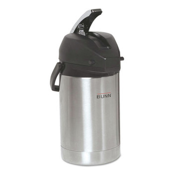 BUNN 32125.0000 2.5 Liter Lever Action Airpot - Stainless Steel/Black