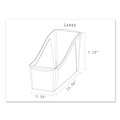 Boxes & Bins | Storex 70105U06C 4.75 in. x 12.63 in. x 7 in. Interlocking Book Bins with Clear Label Pouches - Assorted Colors (5/Pack) image number 6