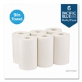 Just Launched | Georgia Pacific Professional 26610 9 in. x 400 ft. 1-Ply Hardwound Nonperforated Paper Towel Roll - White (6 Rolls/Carton) image number 2